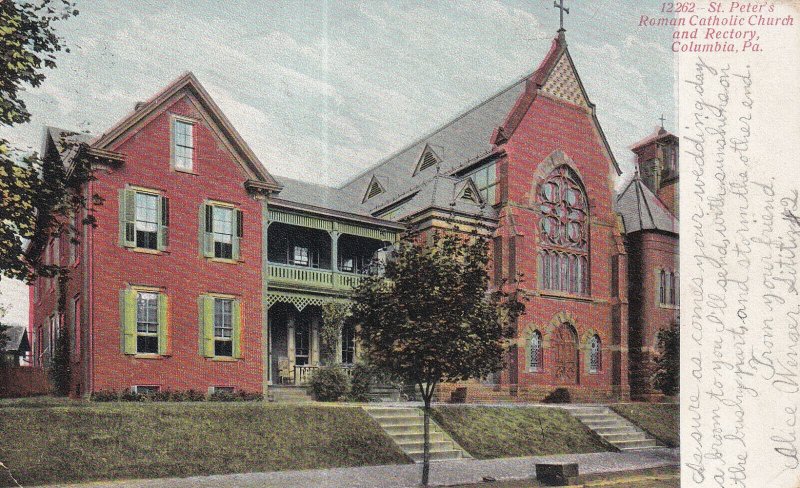 COLUMBIA, Pennsylvania, PU-1907; St. Peter's Roman Catholic Church And Rectory