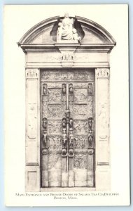 BOSTON, Massachusetts MA ~ Bronze Doors SALADA TEA COMPANY Entrance Postcard