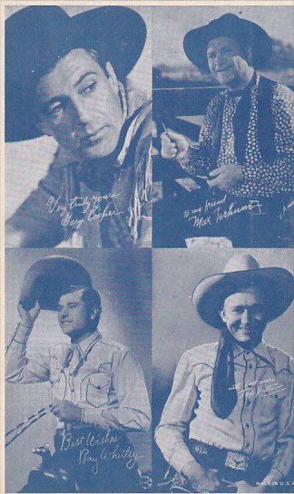 Cowboy Arcade Card Gary Cooper Max Terhume Ray Whitley Tex Ritter