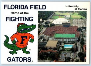 Florida FL Postcard University Of Florida Field Home Of Fighting Gators Crowded