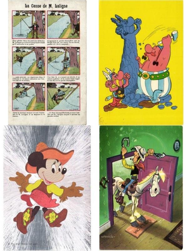 CARTOONS incl. DISNEY 66 Postcards mostly pre-1970