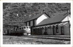 Bennett Yukon RR Train Station Depot Dedman Real Photo Postcard