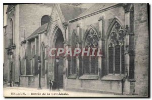 Old Postcard Verdun Cathedral Entrance