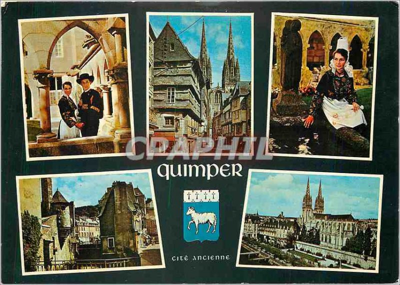 Modern Postcard On the Odet Quimper Cite King Gradion and former capital of t...