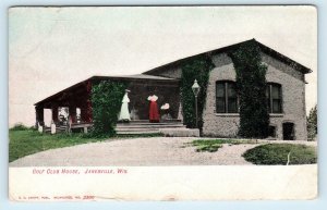 JANESVILLE, WI Wisconsin ~ GOLF CLUB HOUSE 1907 County  Postcard