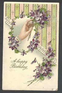 Ca 1912 PPC Birthday Greeting Celluloid Used
