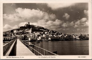 Spain Ibiza La Ciudad y el Puerto Vintage RPPC 02.97