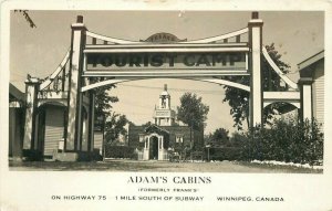 Canada Winnipeg Adam's Cabins Ontario RPPC Photo Postcard 22-3609