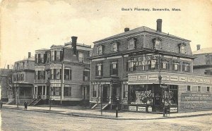 Somerville MA Bean's Pharmacy Mailbox Postcard