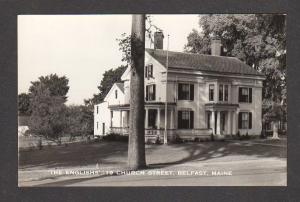 ME The Englishs House Church St BELFAST MAINE Real Photo RPPC Postcard  Postcard