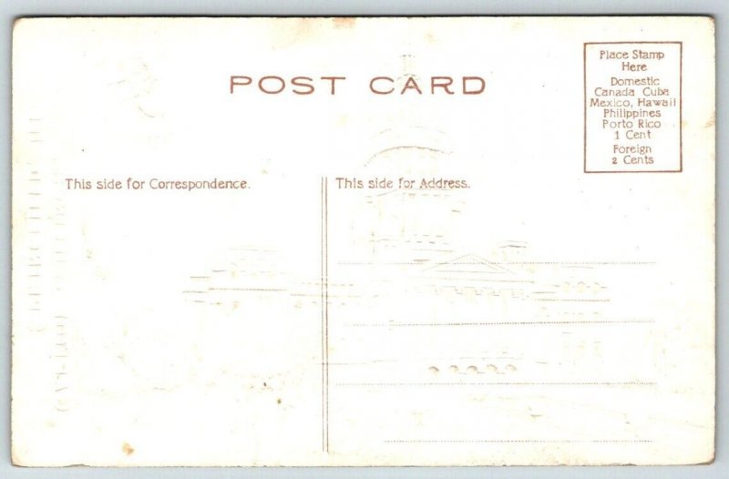 Springfield Illinois  State Capitol Building  Embossed  Postcard  c1915