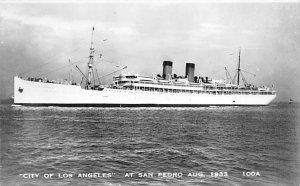 SS City of Los Angeles At San Pedro, August, 1933 Los Angeles Steamship Co. S...