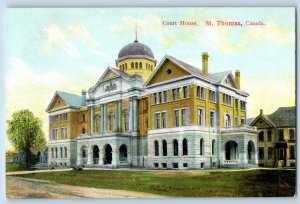 Ontario Canada Postcard Court House St. Thomas c1910 Antique Unposted