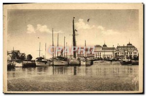 Old Postcard Deauville Beach Fleurie Le Bassin des Yachts