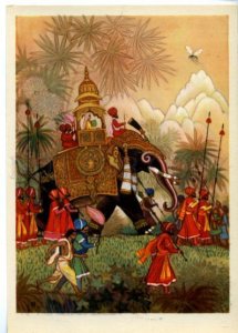 153043 INDIA Postmoni ELEPHANT by Kochergin old Russian PC