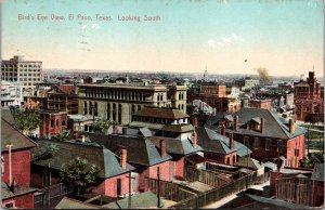 Postcard Birds Eye View of El Paso, Texas, Looking South