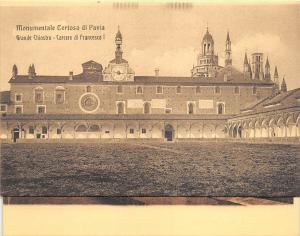 BF34269 grande chiostro carcer monumento certosa di pavia  italy front/back scan