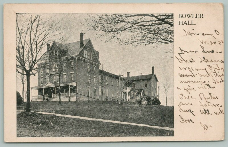 Hiram College OH~Students on Porch~Bowler Hall (Oldest dormitory on Campus)~1906 