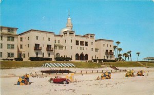 Florida Ormond Beach Coquina Hotel Beach fancy auto Dexter Postcard 22-6818