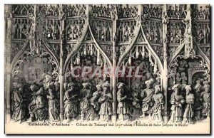 Amiens Cathedral Postcard Old Fence south transept History of St. Jacques le ...