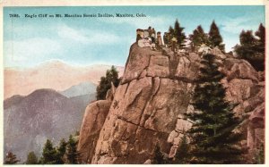 Vintage Postcard Eagle Cliff Mt. Manitou Scenic Incline Summit Manitou Colorado