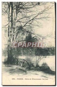 Old Postcard Paris Bois de Vincennes Lake