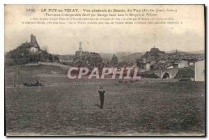 Old Postcard Le Puy en Velay General view of the Bassin du Puy