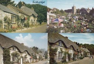 Cinzano Umbrella Tea Gardens Cottages Brightstone Isle Of Wight 4x Postcard s