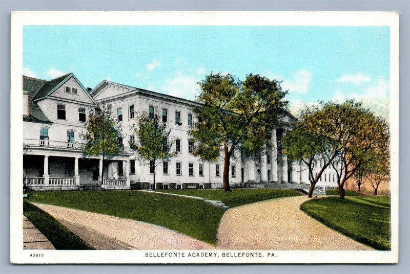 BELLEFONTE PA ACADEMY 1929 ANTIQUE POSTCARD