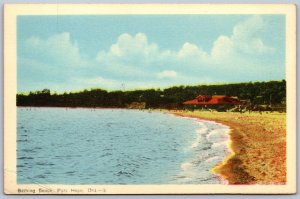 Postcard Port Hope Ontario c1930s Bathing Beach Northumberland County PECO