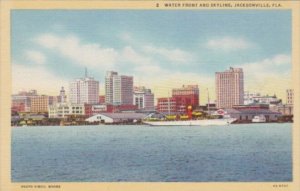 Florida Jacksonville Water Front and Skyline Curteich