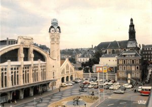 B110597 France Normandie Place de la Gare Square Cars Voitures