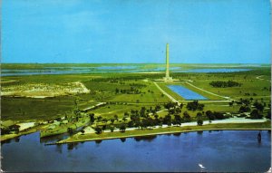 San Jacinto Monument and Battleship Texas Houston Postcard C091