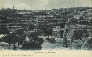 israel palestine, BETHLEHEM BETHLÉEM, Panorama (1899) Vester No. 68 Postcard