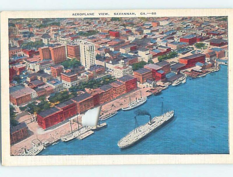 Damaged Badly Linen AERIAL VIEW Savannah Georgia GA A5427