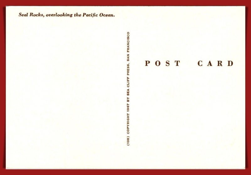 California, San Francisco - Seal Rocks - [CA-771X]