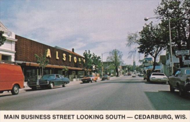 Wisconsin Cedarburg Main Business Street Looking South