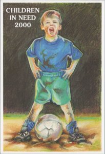 Children Postcard - BBC Children in Need 2000 - Young Football Player RR17357