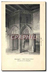 Old Postcard Bourges Hotel Jacques Coeur Chapel Staircase