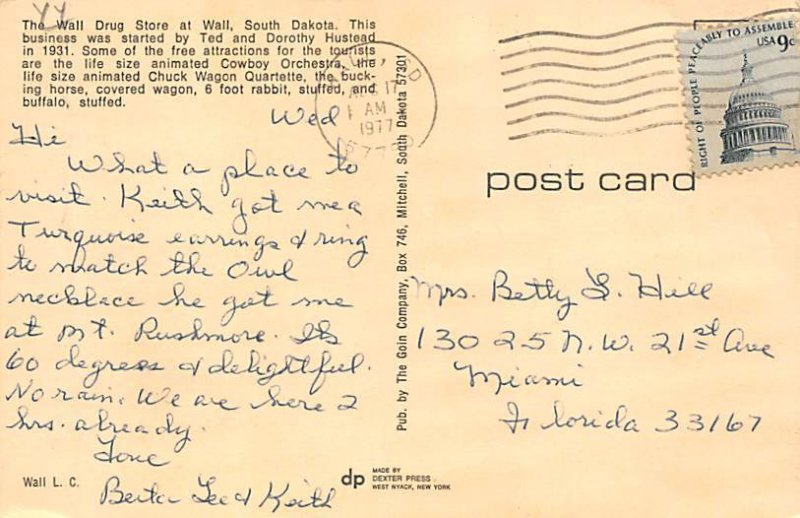 Wall Drug Store Greetings from Lily