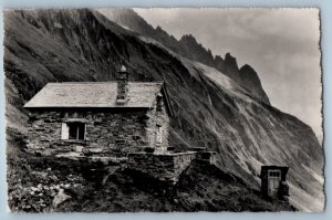 Uri Switzerland Postcard Voralphütte with Salbitschijen c1910 RPPC Photo