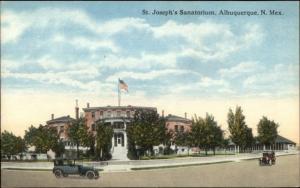 Albuquerque NM St. Joseph's Sanatorium c1910 Postcard rpx