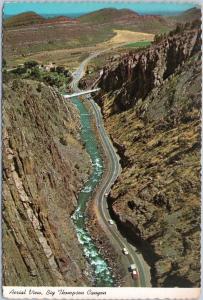 Aerial View of Big Thompson Canyon Colorado Highway 34 - 1970s