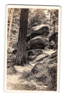 Nelson Ledges Ohio OH RPPC Real Photo 1924-1949 State Park Nature Scene Rocks