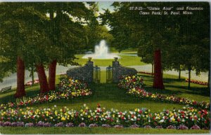 Floral display located at Como Park St Paul Minnesota Postcard