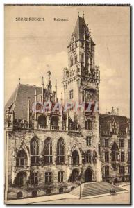 Germany Saarbrucken Old Postcard Rathaus