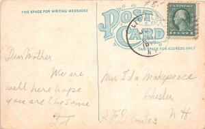 E8/ Lisbon New Hampshire Postcard 1917 B&M Railroad Depot 4