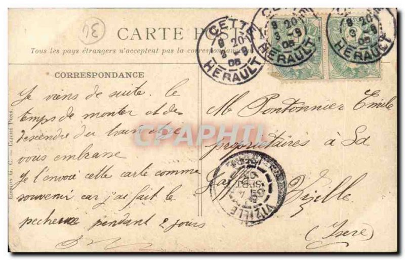 This Sete Old Postcard Back to fishing