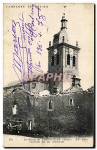 Old Postcard From The Mayor Laheycourt burned by the Germans Army