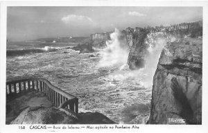 lot 74 real photo cascais boca do inferno mar agitado na pombeira alta portugal